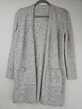 MADEWELL Grandpa Cardigan Womens XS Oversized Gray Speckled Open Soft Wool Blend