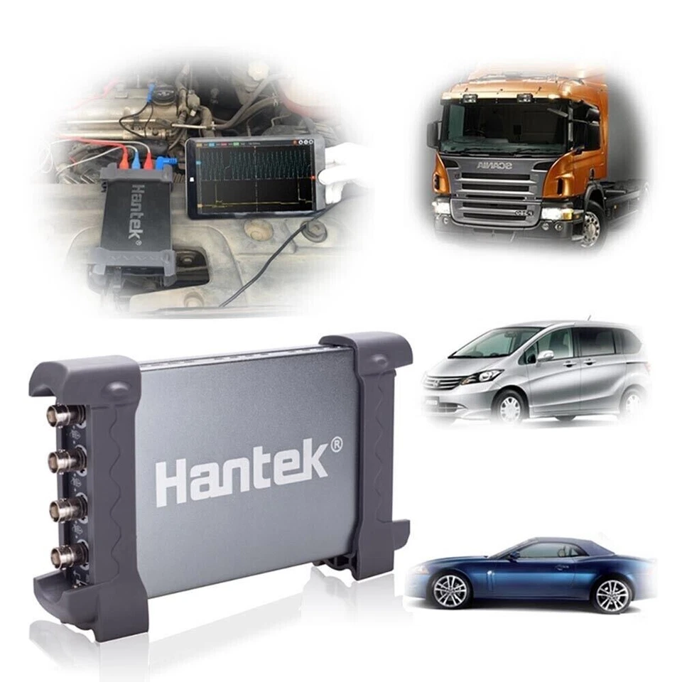 6074BE Hantek Diagnostic Tool USB 1GSa/s 70MHz Car Auto Digital Oscilloscope 4CH - Image 4 of 4