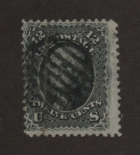 United States Scott 90 Twelve-cent Jefferson used small tear 2021 cv $375