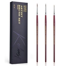 Kolinsky Sable Miniature Paint Brushes Professional Detail Paint Brushes Ultr...