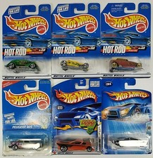 Mixed Lot of 6 Hot Wheels on Blue Cards 90's early 2000's NEW in Pack
