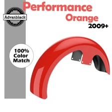 Performance Orange 21" Reveal Wrapper Hugger Front Fender For Harley 2009+