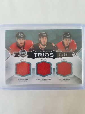 2014-15 The Cup Trios Bobby Ryan, Mika Zibanejad, Kyle Turris 11/25 C3-OTT
