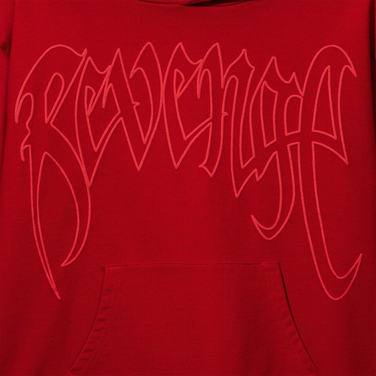 REVENGE KILL HOODIE RED OUTLINE XXXTENTACION SIZE MEDIUM PUFF 