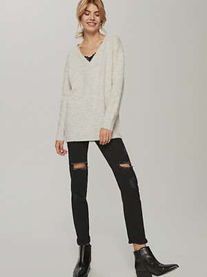 Reserved Glattstoff Pullover Grau Größe Small UVP 24,99£ SALEb QQ 03