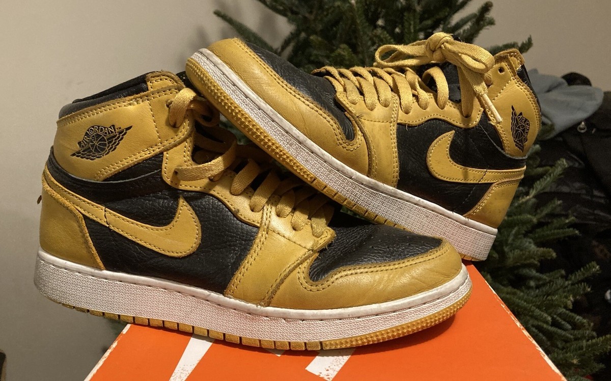 Pre-Owned Nike Air Jordan 1 Retro High OG GS Pollen Size 6Y | eBay