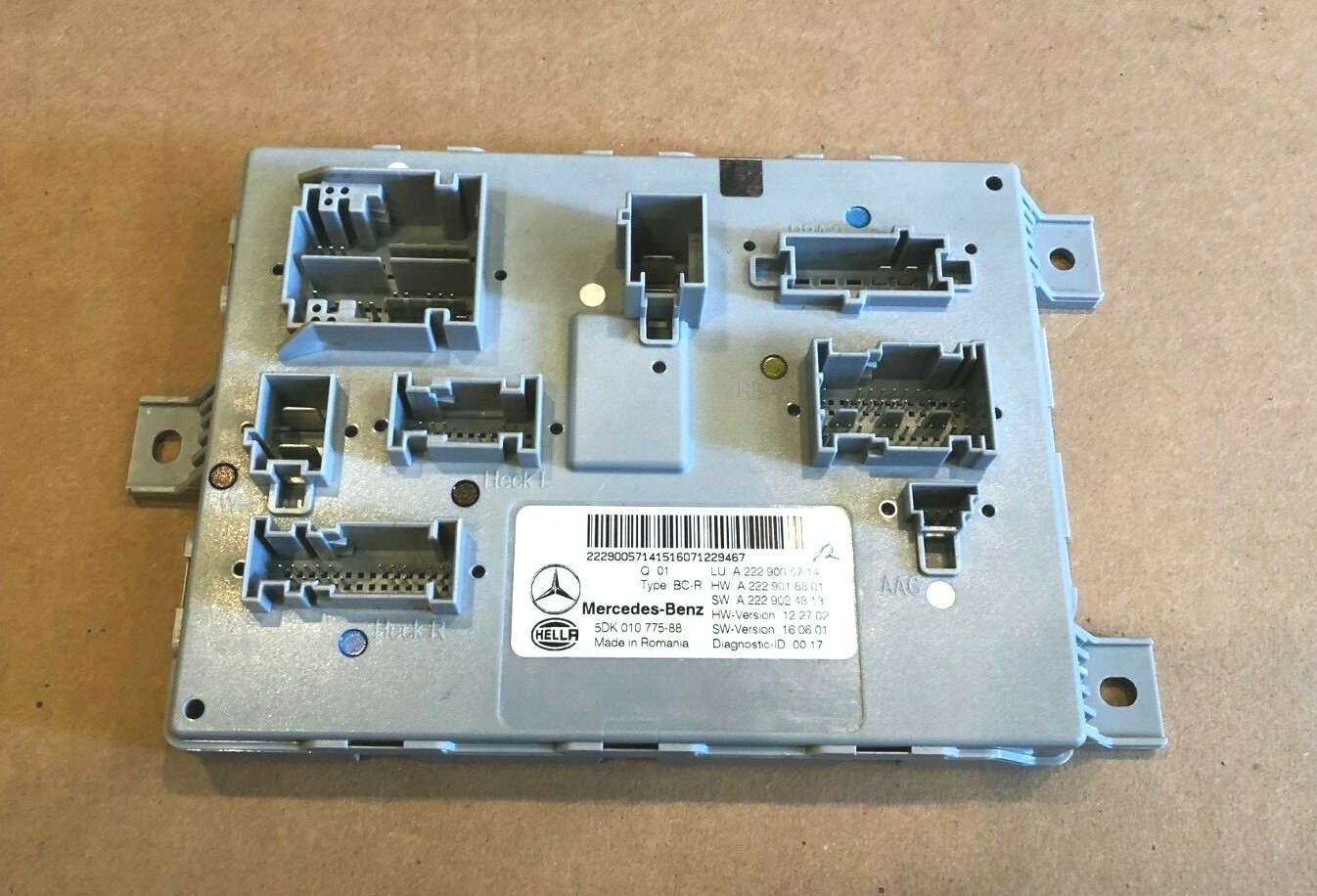 Mercedes S550 Rear Sam Control Module 2015 2016 2017 MERCEDES S550 REAR SAM MODULE CONTROL UNIT, PART ...