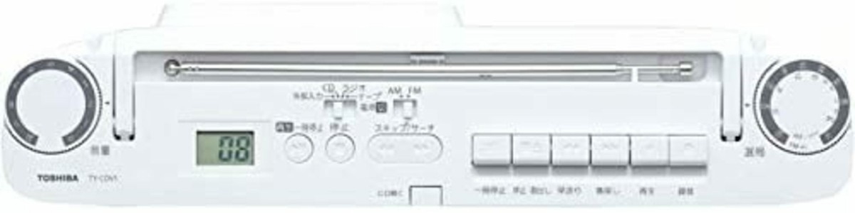 TOSHIBA TY-CDV1-W White CD Radio Cassette Recorder Wide FM Support
