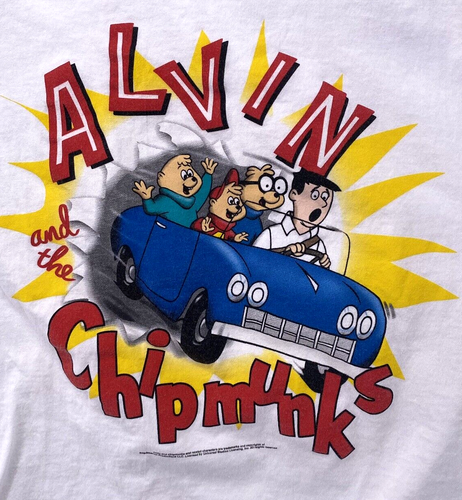 Camicia Cronies Alvin And The Chipmunks anni 90 USA Universal Studios vintage - Foto 2 di 12