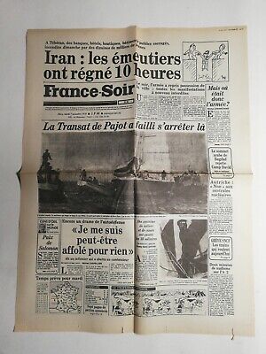 N367 La Une Du Journal France-soir 7 novembre 1978 Iran les emeutiers  - Foto 1 di 2