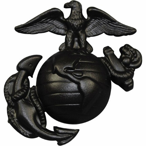 Black Emblem WW 2 USMC Lapel / Hat Pin 