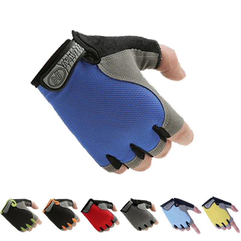 Kurze Fahrradhandschuhe Halbfinger für Damen und Herren, Radhandschuhe fingerlos - Bild 1 von 4
