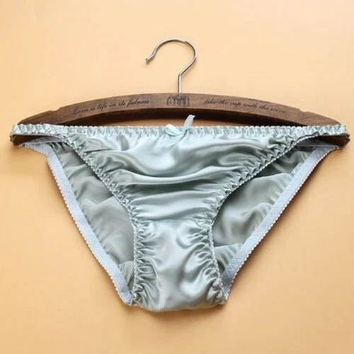 2 Pares Mujeres 100 Bragas de Seda Cuerda Bikinis Lazo Linda Ropa Interior Bragas Parte Inferior - Imagen 10 de 34