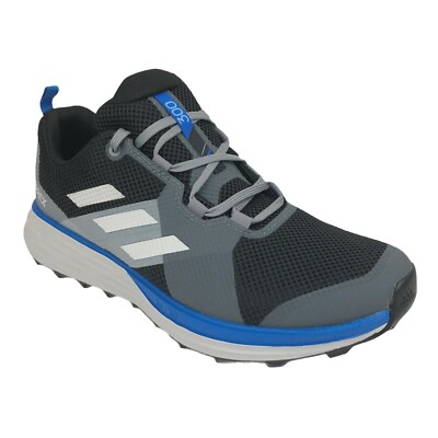 Adidas Terrex Two Size 10 Men's Trail Running Shoes Black Glow Blue. EH1837