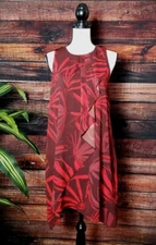 Halston Dress Size 6 Knee Length Shift Pleated Wrap Flowy Red Elegant