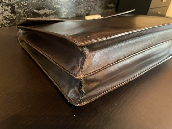 BERLUTI Ecritoire Leather Men's Briefcase Black w/Back BERLUTI Ecritoire Leather Men's Briefcase Black w/Back