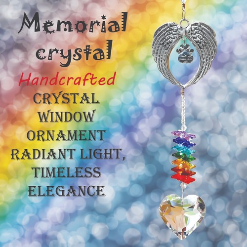 Sympathy Grief Gift for Lose of Loved Ones, Memorial Suncatcher with 45mm Heart - Picture 34 of 84