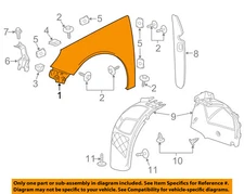 Buick GM OEM 12-16 Regal-Front Fender Left 22810641
