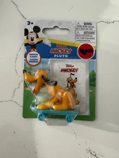 Disney Junior "Pluto On Skateboard" Mini Figure Just Play Cute & Collectable