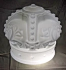 STANDARD OIL WHITE CROWN GLOBE MILK GLASS 1940s VINTAGE GAS PUMP TOP LIGHT PART
