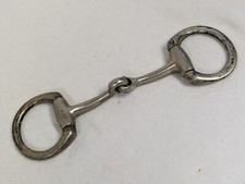 Metal Hinged 4.5" Single Joint Eggbutt Horse Bridle Snaffle Bit Made in England