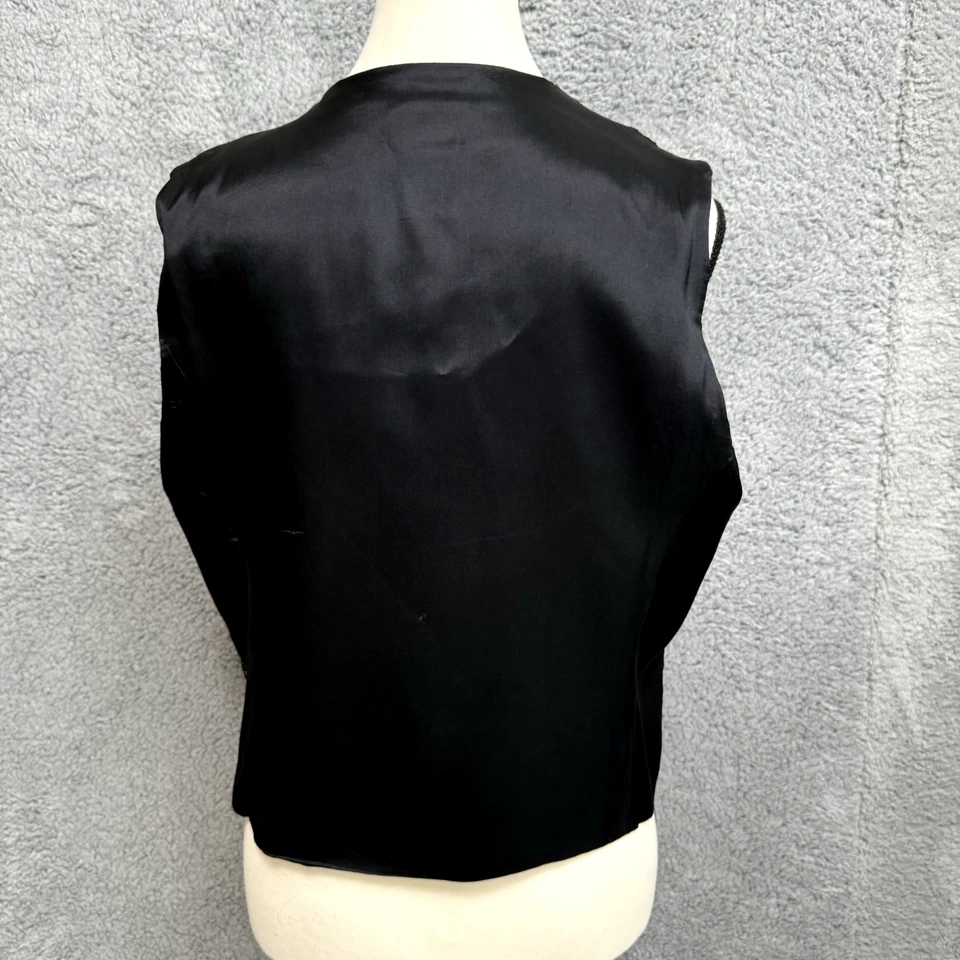 Camisa Chaleco Cricket Lane Mujeres LP Negro Dorado Geo Estampado Audaz Glamour Mafia Esposas Foto 2 de 4