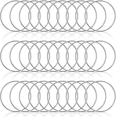 30 Pcs 3 Inch Metal Floral Hoops Rings for DIY Crafts and Wall Hangings