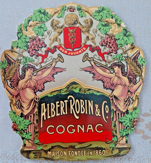 "ETIQUETTE cognac grand format / Etiquette ancienne superbe