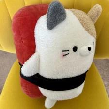 Round 1 Takashoji Calico Cat Tuna Nigiri Sushi Plush Stuffed Animal 13"