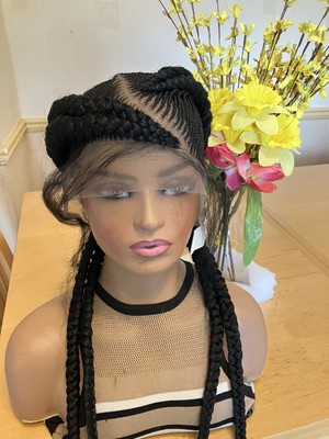 cornrow geflochtene Perücke