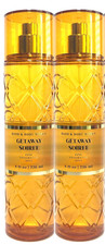 Bath Body Works GETAWAY SOIREE Luxury Mist Spray 8oz 2pc Set Gifted SOLEIL BLANC