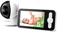 Baby Monitor Camera with 5" 1080P HD Screen, 8X Zoom, Night Vision Cry Detection
