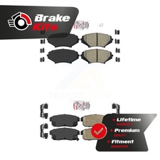 Front Semi-Metallic Rear Ceramic Disc Brake Pads Kit For 2004-2011 Mazda RX-8