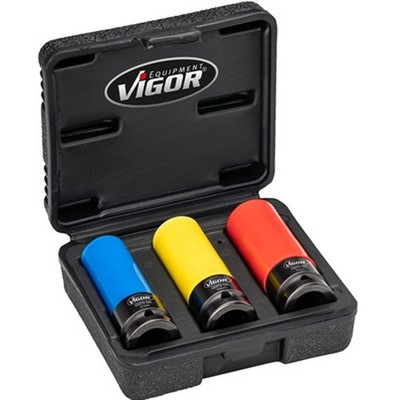 Vigor Kraft-Stecknuss-Satz Krafteinsätze 1/2'' V2522-BE für Schlagschrauber 3-tlg