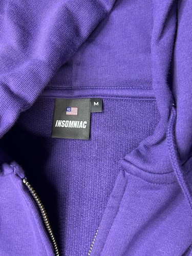 Insomniac EDC Fireball Full Zip Hoodie Purple Size Medium - Picture 3 of 7