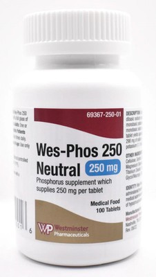 WES-PHOS 250 NEUTRAL 250 MG TAB 100