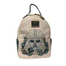Star Wars Loungefly Darth Vader Mini Backpack Blue Floral Small SUPER RARE 