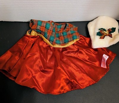 Cabbage Patch Holiday Red Plaid Dress With Muff