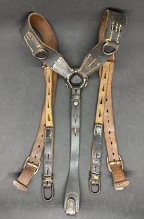 Original German WW2 Leather Y straps