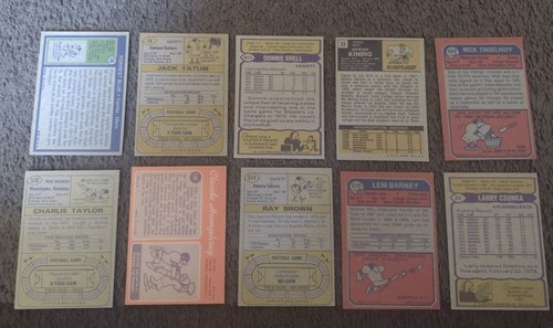 70 tarjetas de fútbol americano de la década de 1970 años varios/equipos Tatum, Csonka, Shell ++ - Imagen 2 de 14