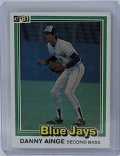 Danny Ainge 1981 Donruss Baseball Rookie Card Toronto Blue Jays RC #569. rookie card picture