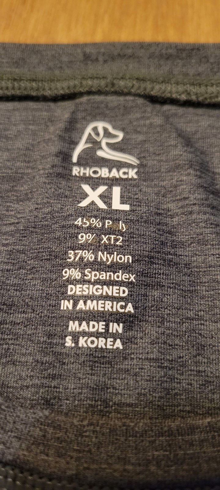 Rhoback Mens XL Solid Gray Performance Stretch Cr… - image 5