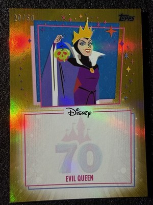 Evil Queen -AUTOGRAPH OPP Card 2025 Topps Disneyland  70th Anniversary GOLD #50!