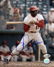 Dick Allen Signed St Louis Cardinals White Jersey Batting 8x10 Photo - (JSA COA)