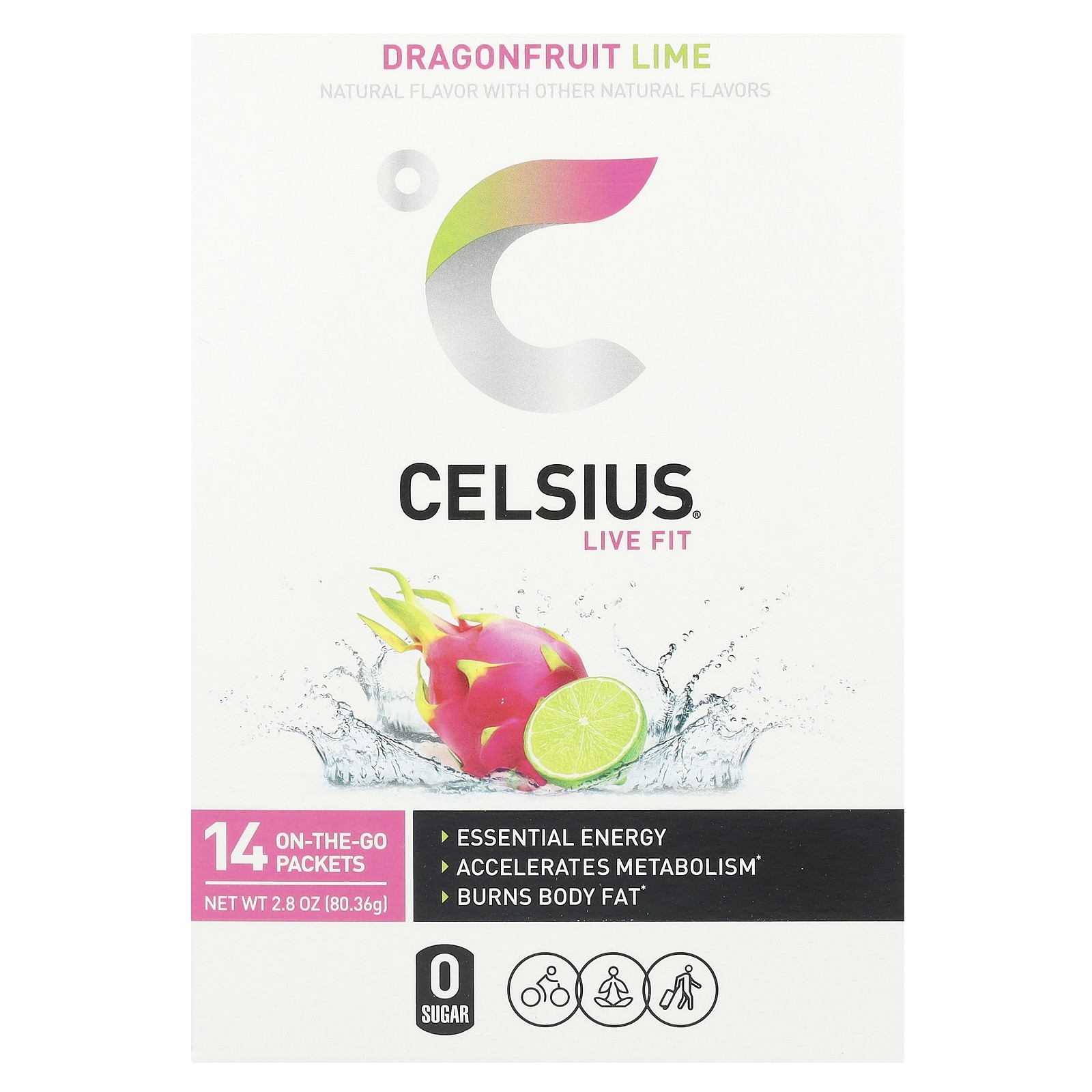 Live Fit Dragonfruit Lime 14 On-The-Go Packets 02 oz 574 g Each 3690₽