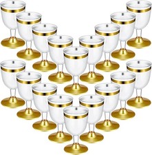 Didaey 48 Pcs Disposable Plastic Wine Glasses 6 oz Party Wine Cups Hard Plastic