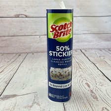 Scotch-Brite 50 Stickier Large Surface Lint Roller, Works Great On Pet Hair, 60