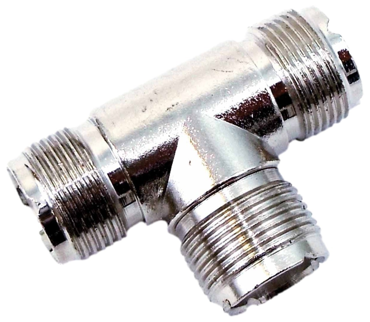 Workman TAAF CB / Ham Radio "T" Connector (All Female SO-239) Coax Cable Adapter