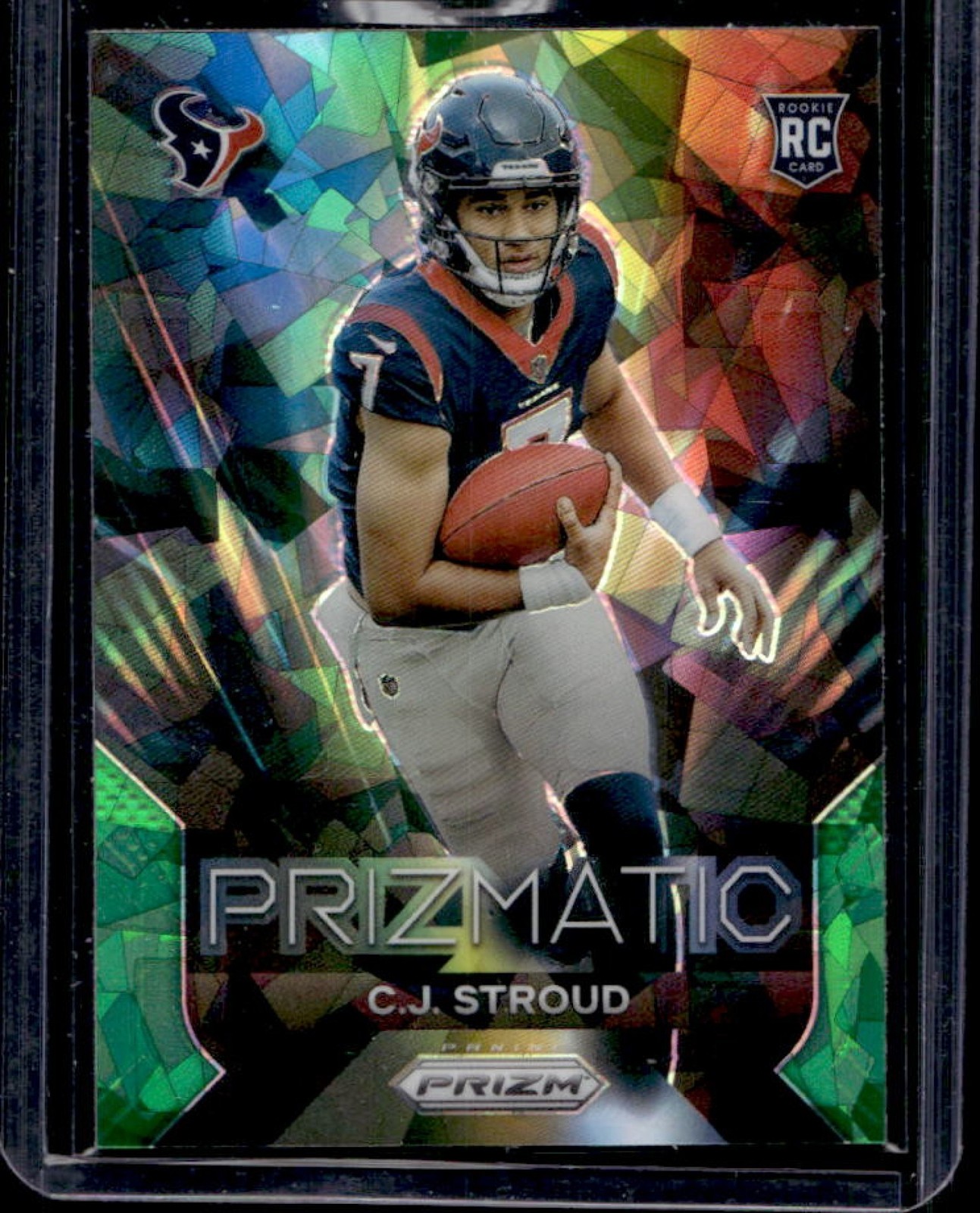 2023 Prizm C.J. Stroud Prizmatic RC Prizm Green Ice Rookie #6 Texans
