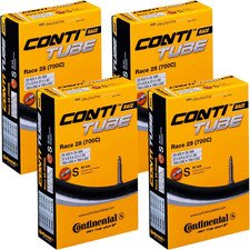 Race 28" 700X20-25C Inner Tubes - 42Mm Presta Valve Pack of 4 Tubes W/Conti Sti